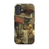 Street Scene in India - Edwin Lord Weeks Iphone Case, 16 Plus / Matte, Phone Case Painting