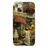 Street Scene in India - Edwin Lord Weeks Iphone Case, 8 / Matte, Phone Case Classical Middle Eastern Market Scene Painting