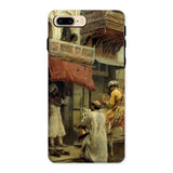 Street Scene in India - Edwin Lord Weeks Iphone Case, 8 Plus / Matte, Phone Case Classical Painting Middle Eastern Market Scene