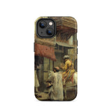 Street Scene in India - Edwin Lord Weeks Phone Case Iphone 14 / Matte Iphone Case Painting Edwin Lord Weeks, India Case, Weeks’ Orientalist