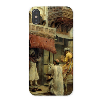 Street Scene in India - Edwin Lord Weeks Phone Case Iphone x / Matte Phone Case Classical Painting Middle Eastern Market Scene Edwin Lord