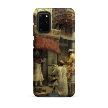 Street Scene in India - Edwin Lord Weeks Samsung Case, Galaxy S20 Plus / Matte, Smartphone Case Detailed Painting Market Scene
