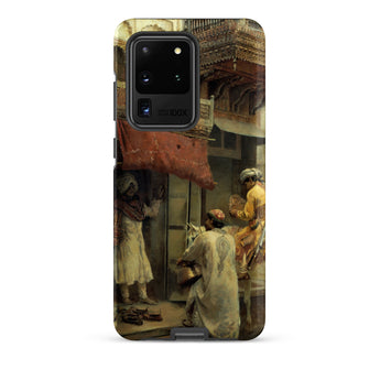 Street Scene in India - Edwin Lord Weeks Samsung Case, Galaxy S20 Ultra / Matte, Smartphone Case Classical Painting Outdoor Market Scene