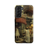 Street Scene in India - Edwin Lord Weeks Samsung Case, Galaxy S21 Fe / Matte, Phone Case Detailed Painting Historical Street Scene