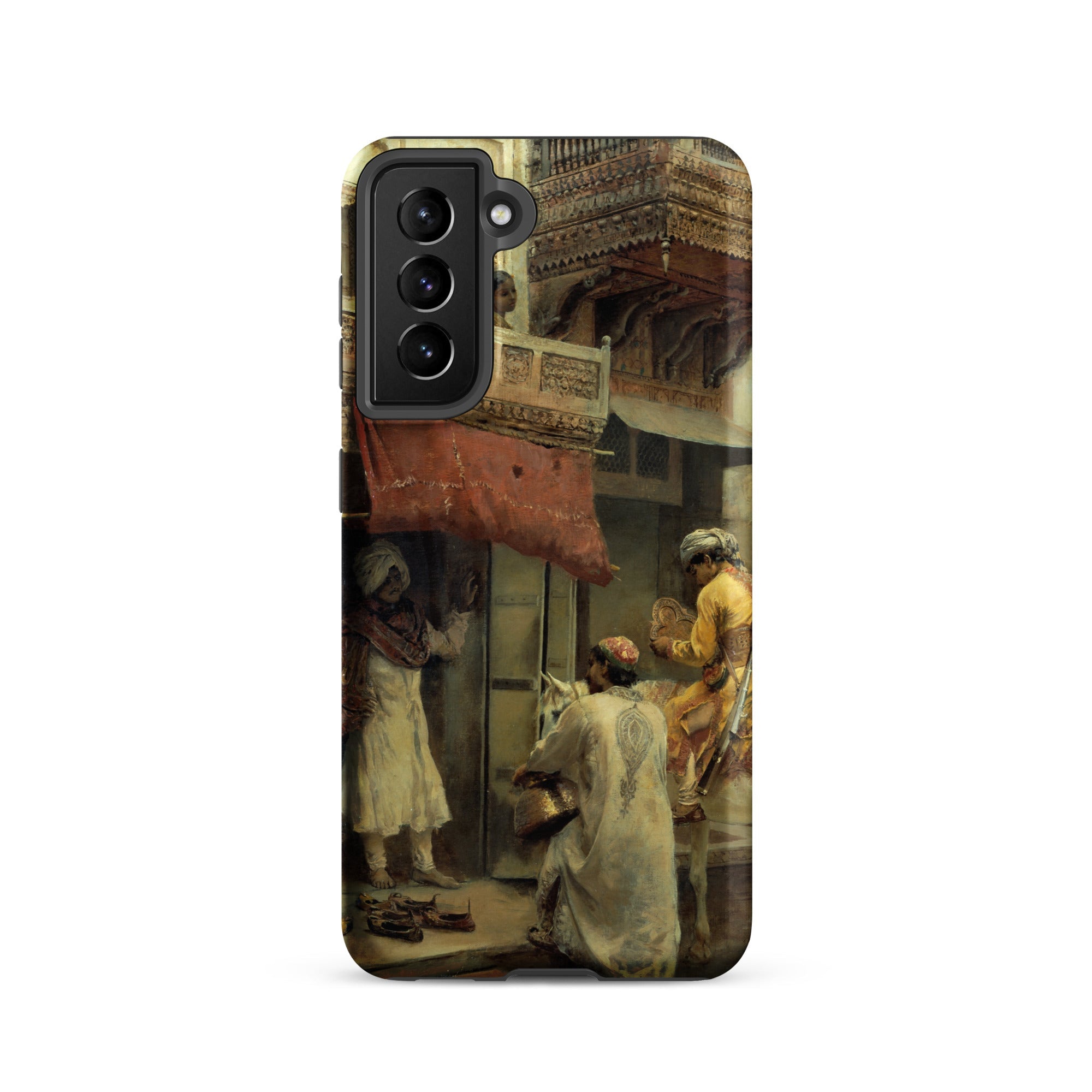 Street Scene in India Edwin Lord Weeks Samsung Case, Galaxy S21 / Matte, Smartphone Printed Case Classical Painting