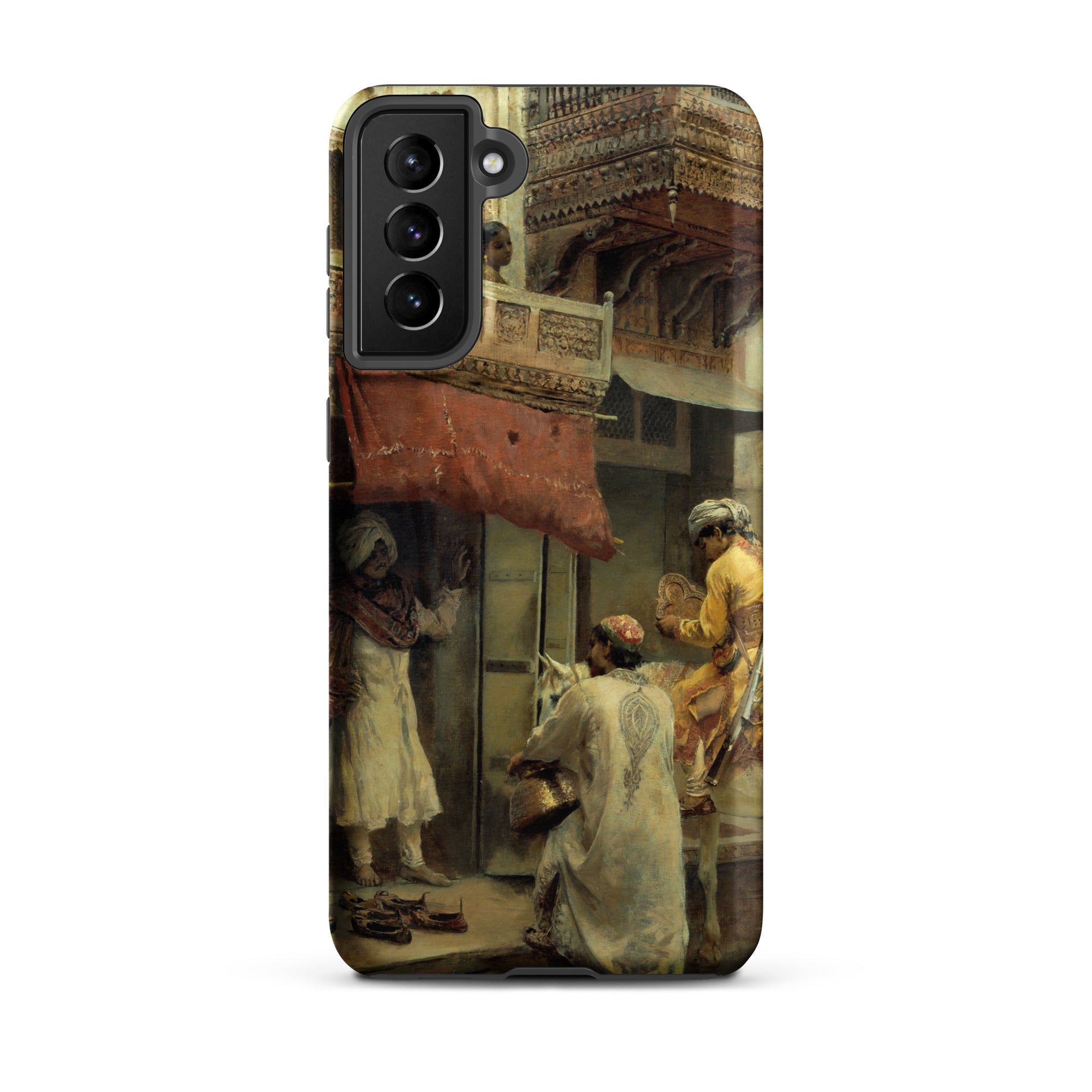 Street Scene in India Edwin Lord Weeks Samsung Case, Galaxy S21 Plus / Matte, Smartphone Case Classical Painting Market Scene