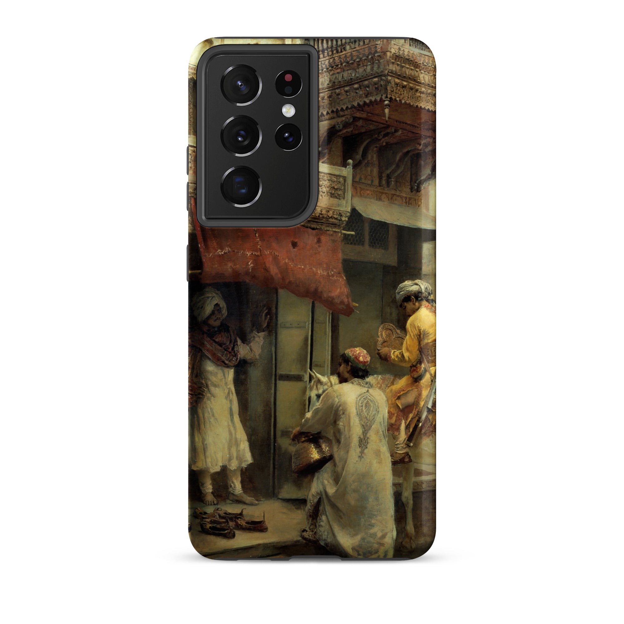 Street Scene in India Edwin Lord Weeks Samsung Case, Galaxy S21 Ultra / Matte, Smartphone Case Classical Painting Outdoor Scene