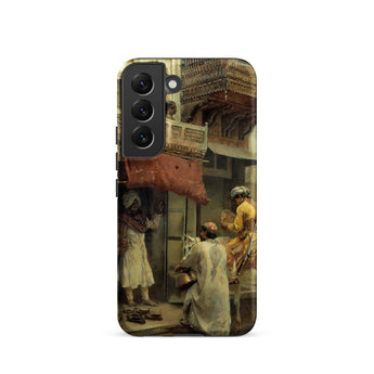 Street Scene in India - Edwin Lord Weeks Samsung Case, Galaxy S22 / Matte, Smartphone Case Detailed Painting Outdoor Market Scene People