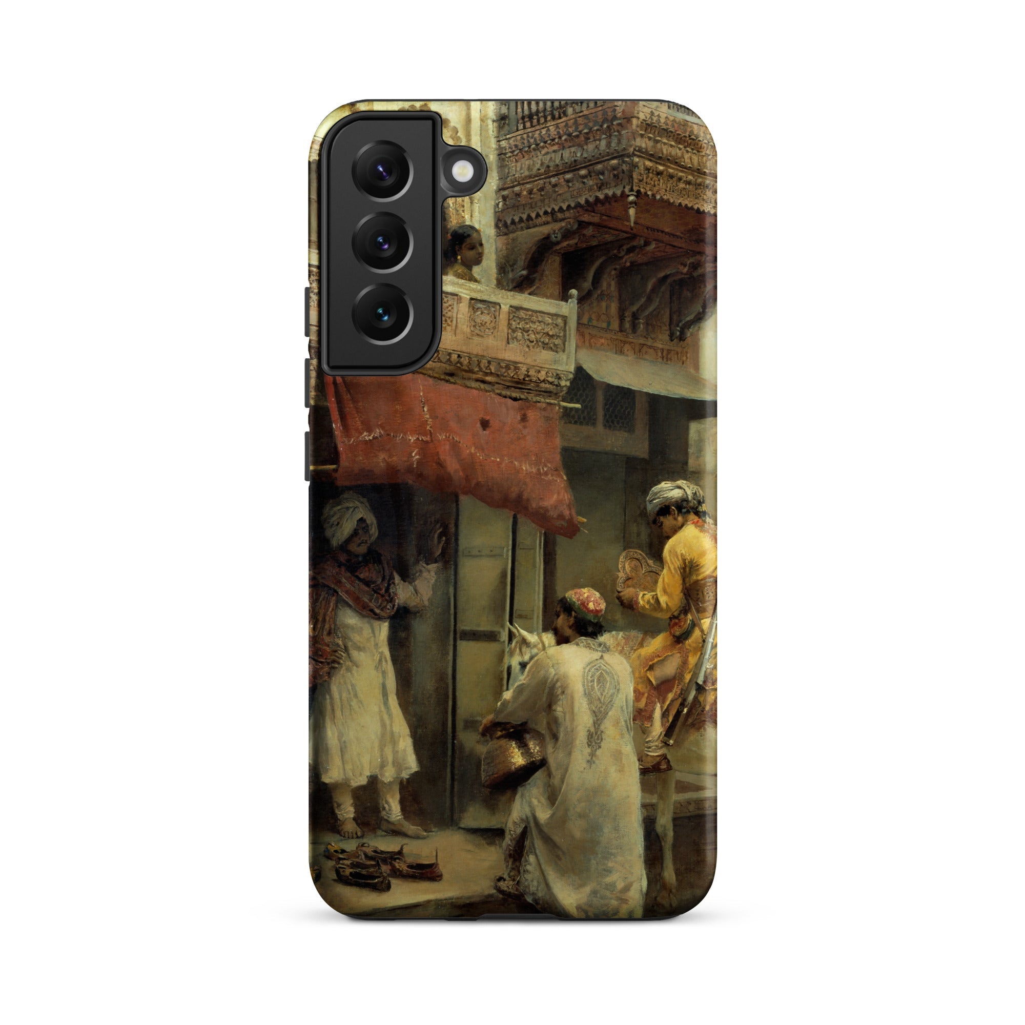 Street Scene in India Edwin Lord Weeks Samsung Case, Galaxy S22 Plus / Matte, Smartphone Case Classical Painting Outdoor Market Scene