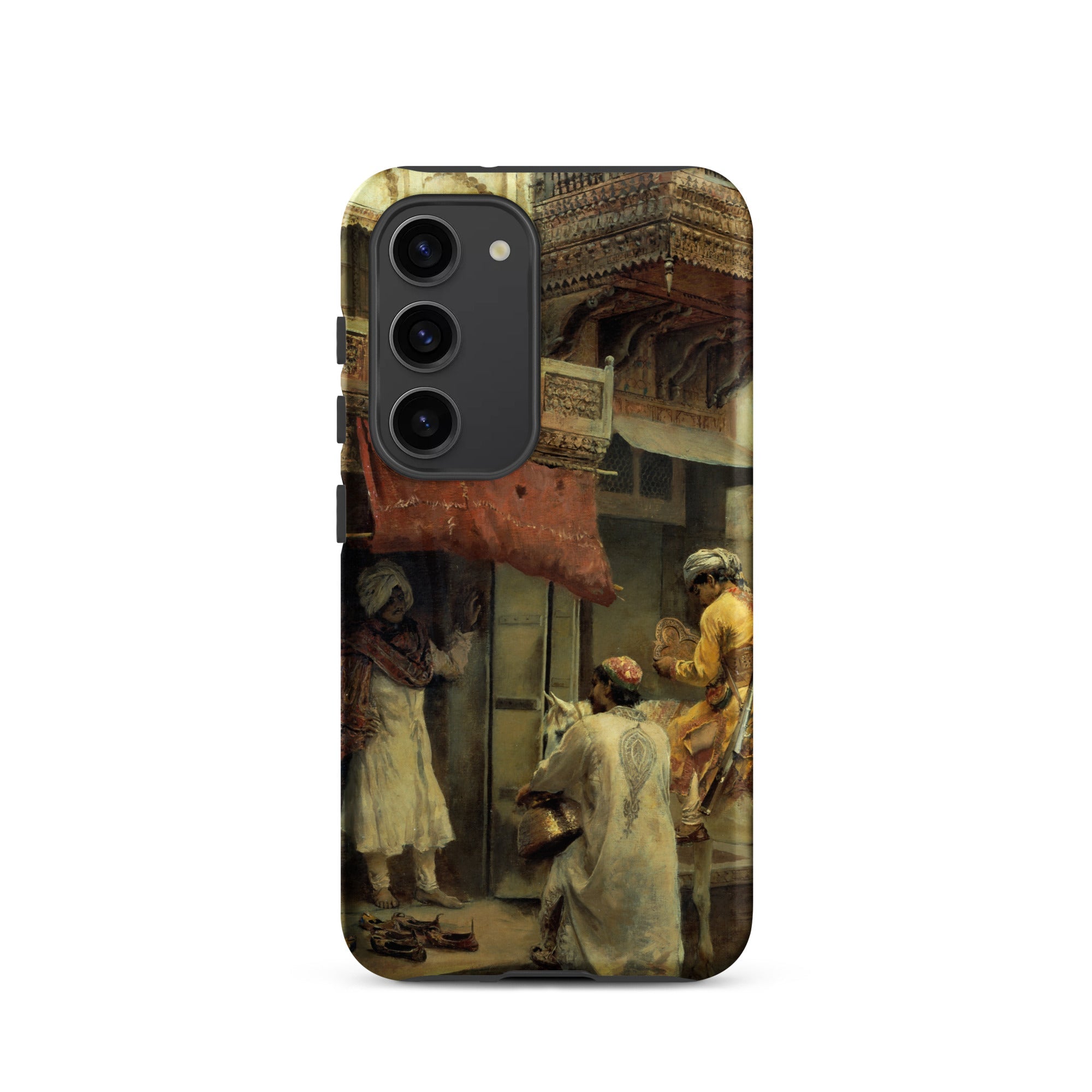 Street Scene in India Edwin Lord Weeks Samsung Case, Galaxy S23 / Matte, Smartphone Case Classical Painting Outdoor Scene People