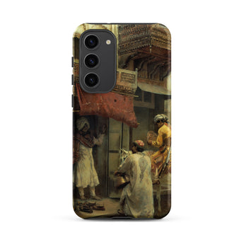 Street Scene in India - Edwin Lord Weeks Samsung Case, Galaxy S23 Plus / Matte, Smartphone Case Classical Painting Outdoor Market Scene