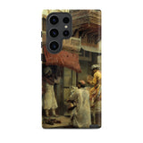Street Scene in India - Edwin Lord Weeks Samsung Case, Galaxy S23 Ultra / Matte, Smartphone Case Classical Painting Outdoor Market Scene