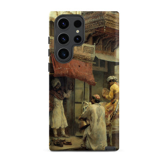 Street Scene in India - Edwin Lord Weeks Samsung Case, Galaxy S23 Ultra / Matte, Smartphone Case Classical Painting Outdoor Market Scene