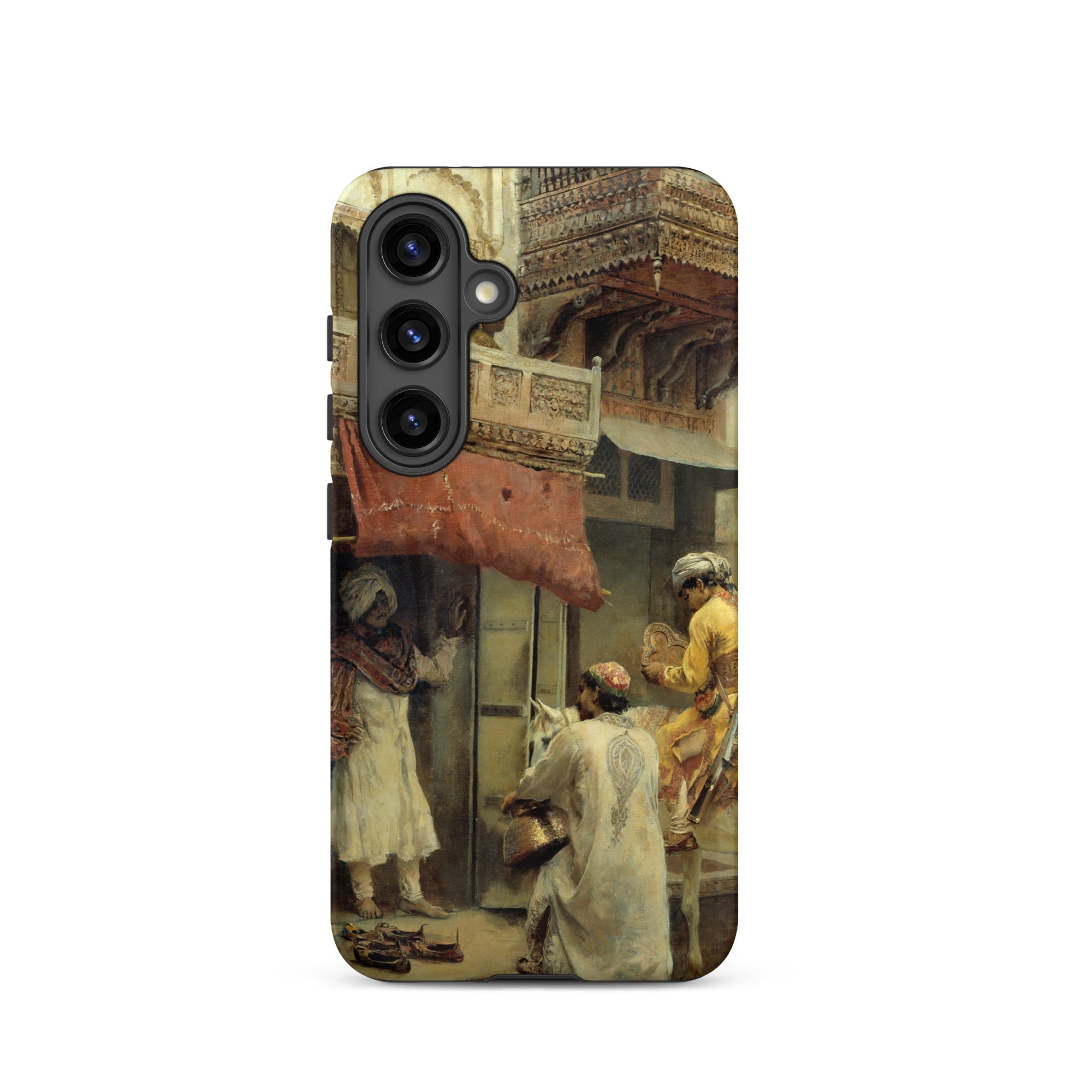 Street Scene in India Edwin Lord Weeks Samsung Case, Galaxy S24 / Matte, Smartphone Case Classical Painting Outdoor Scene Figures