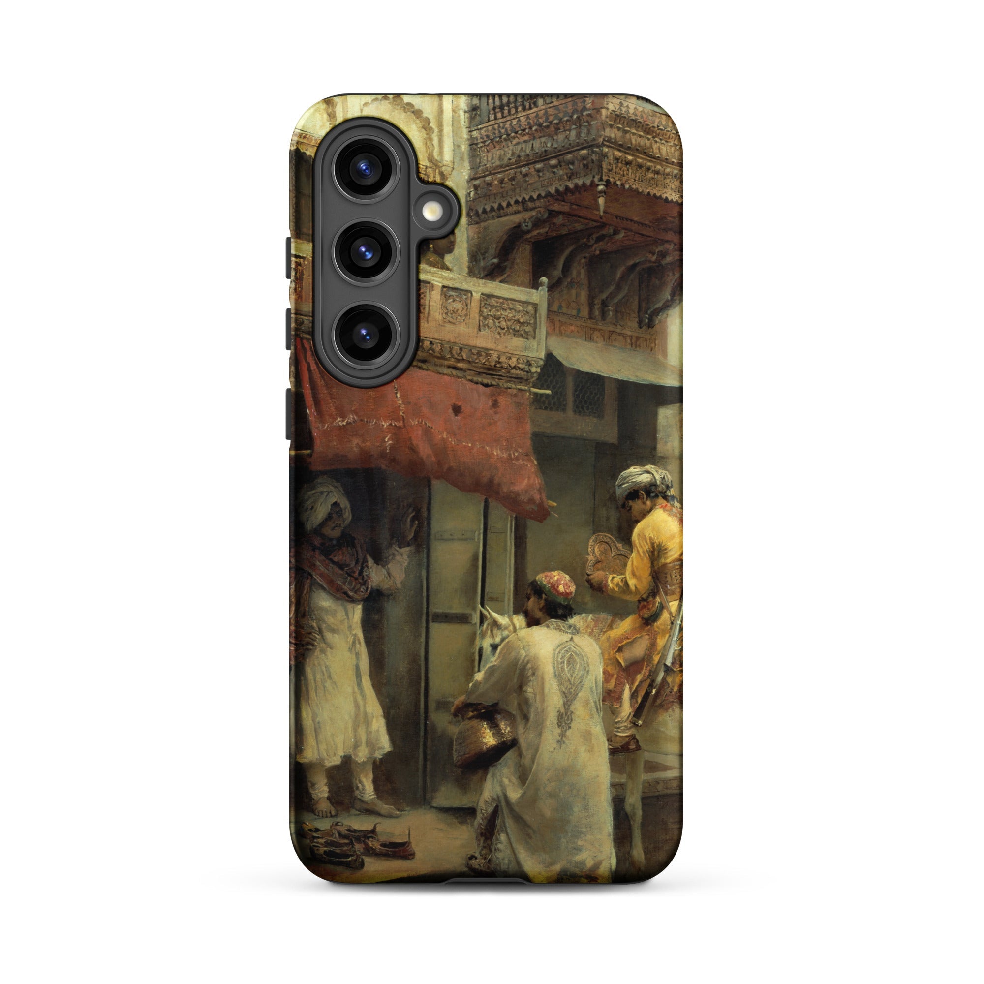 Street Scene in India Edwin Lord Weeks Samsung Case, Galaxy S24 Plus / Matte, Smartphone Case Classical Painting Outdoor Market Scene