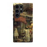 Street Scene in India - Edwin Lord Weeks Samsung Case, Galaxy S24 Ultra / Matte, Smartphone Case Classical Painting Indian Street Scene
