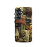Street Scene in India - Edwin Lord Weeks Samsung Case, Galaxy S25 / Matte, Smartphone Case Historical Painting People Street