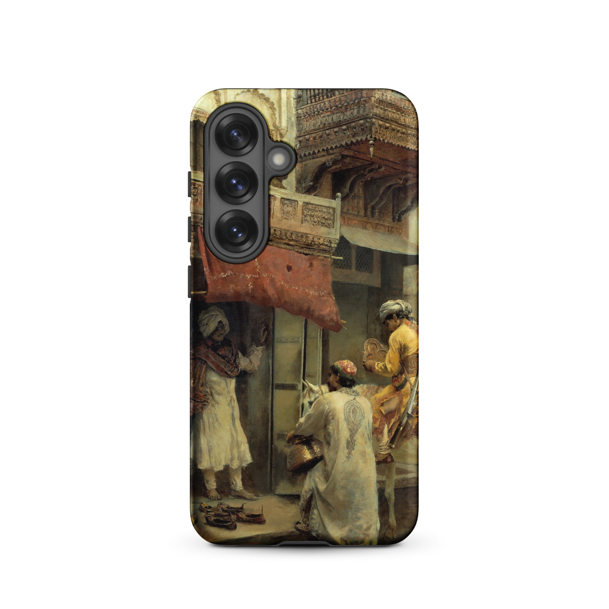 Street Scene in India Edwin Lord Weeks Samsung Case, Galaxy S25 / Matte, Smartphone Case Historical Painting People Street