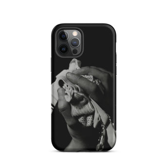 Stretch Corset - 1930s Fashion Photography Iphone Case, 12 Pro / Matte, Black Phone Case Grayscale Hands