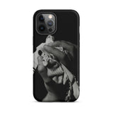 Stretch Corset - 1930s Fashion Photography Iphone Case, 12 Pro Max / Matte, Black Phone Case Monochrome Hand