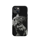 Stretch Corset - 1930s Fashion Photography Iphone Case, 14 / Matte, Black Phone Case Grayscale Hand