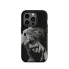 Stretch Corset - 1930s Fashion Photography Iphone Case, 14 Pro / Matte, Black Phone Case Monochrome Hand