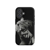 Stretch Corset - 1930s Fashion Photography Iphone Case, 16 / Matte, Black Phone Case Grayscale Hand-and-tissue Design