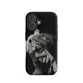 Stretch Corset - 1930s Fashion Photography Iphone Case, 16 / Matte, Black Phone Case Grayscale Hand-and-tissue Design