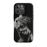 Stretch Corset - 1930s Fashion Photography Iphone Case, 16 Pro Max / Matte, Black Phone Case Monochrome Hand