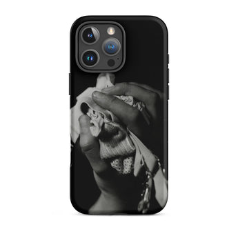 Stretch Corset - 1930s Fashion Photography Iphone Case, 16 Pro Max / Matte, Black Phone Case Monochrome Hand