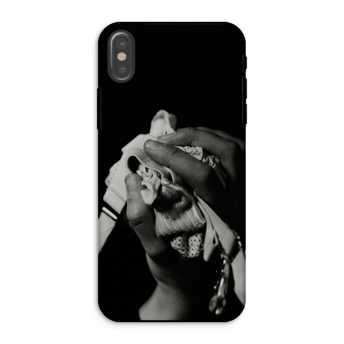 Stretch Corset - 1930s Fashion Photography Iphone Case, Xs / Matte, Black Phone Case Hand Cloth