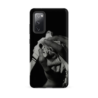Stretch Corset - 1930s Fashion Photography Samsung Case, Galaxy S20 Fe / Matte, Black Smartphone Case Monochrome Hands Fabric
