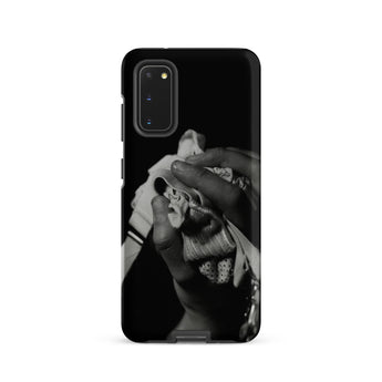 Stretch Corset - 1930s Fashion Photography Samsung Case, Galaxy S20 / Matte, Black Smartphone Case Monochrome Hands Crumpled Fabric