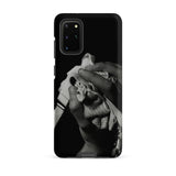 Stretch Corset - 1930s Fashion Photography Samsung Case, Galaxy S20 Plus / Matte, Black Smartphone Case Monochrome Hands Fabric