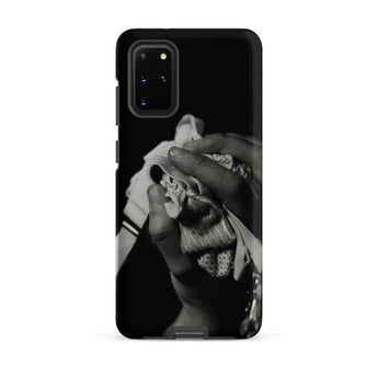 Stretch Corset - 1930s Fashion Photography Samsung Case, Galaxy S20 Plus / Matte, Black Smartphone Case Monochrome Hands Fabric