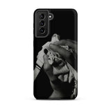 Stretch Corset - 1930s Fashion Photography Samsung Case, Galaxy S21 Plus / Matte, Smartphone Black White Hands Fabric Case