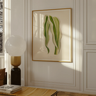 Striped Maize Benjamin Fawcett Botanical Art Print, Framed Botanical Print Graceful Green Leaf Frond