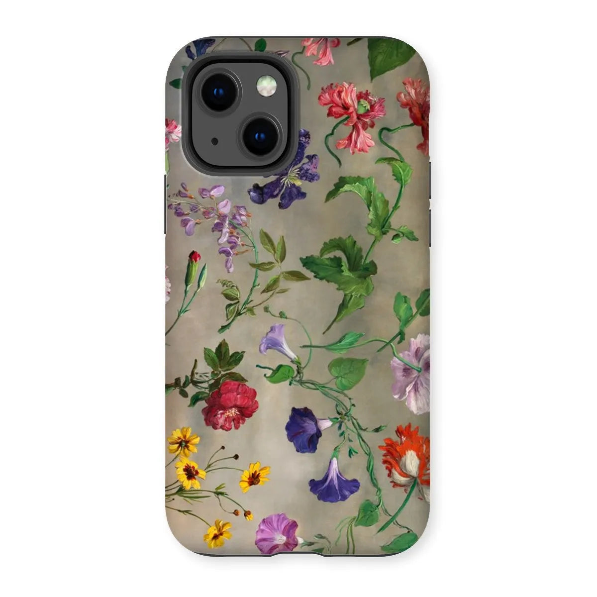 Studies Of Flowers - Art Phone Case - Jacques–laurent Agasse - Iphone 13 / Matte - Mobile Phone Cases - Aesthetic Art