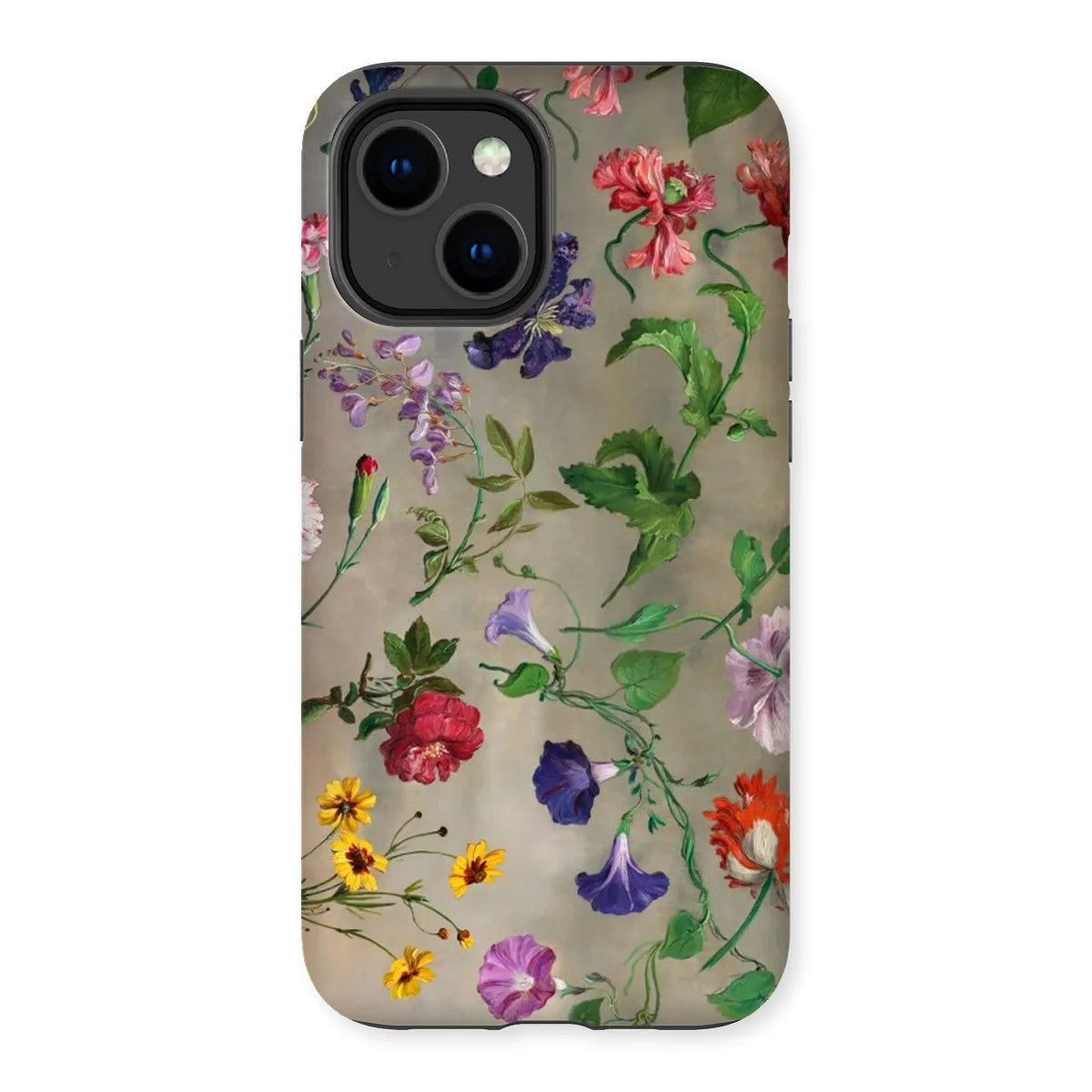 Studies Of Flowers - Art Phone Case - Jacques–laurent Agasse - Iphone 14 Plus / Matte - Mobile Phone Cases
