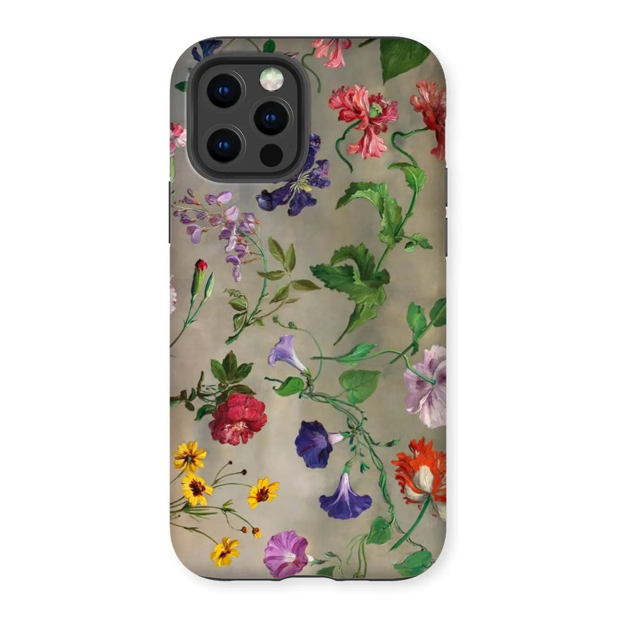 Studies Of Flowers - Art Phone Case - Jacques–laurent Agasse - Iphone 12 Pro / Matte - Mobile Phone Cases - Aesthetic