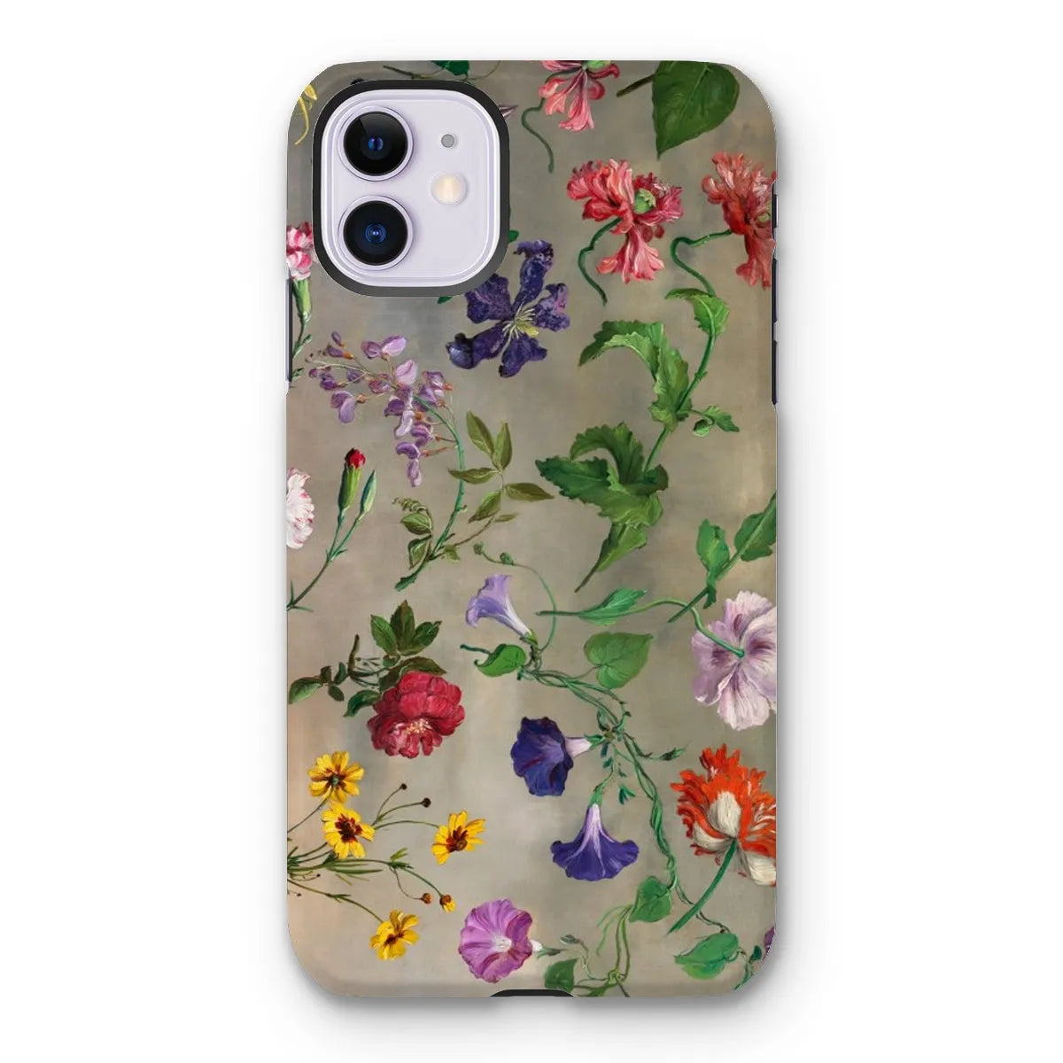Studies Of Flowers - Art Phone Case - Jacques–laurent Agasse - Iphone 11 / Matte - Mobile Phone Cases - Aesthetic Art