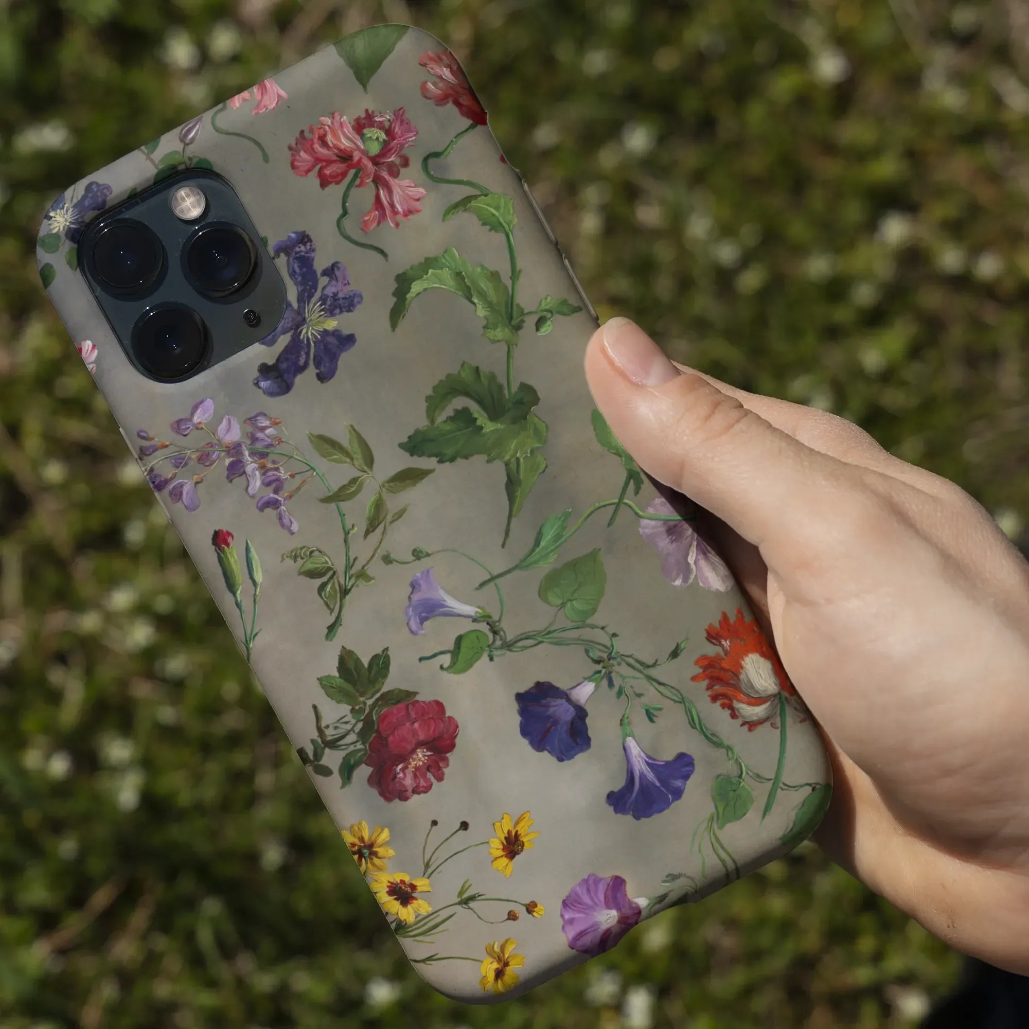 Studies Of Flowers - Art Phone Case - Jacques–laurent Agasse - Mobile Phone Cases - Aesthetic Art