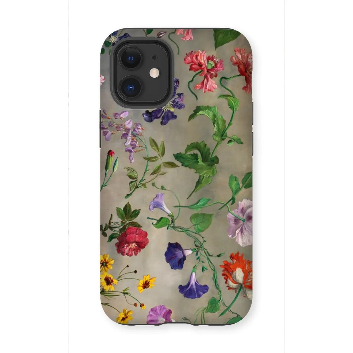 Studies Of Flowers - Art Phone Case - Jacques–laurent Agasse - Iphone 12 Mini / Matte - Mobile Phone Cases