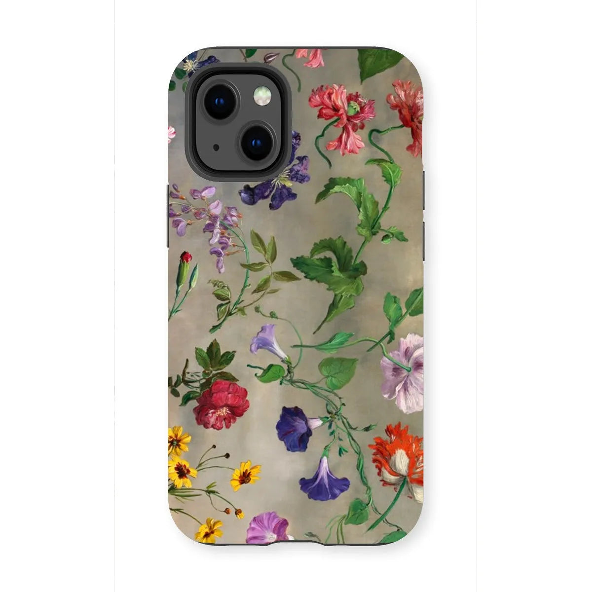 Studies Of Flowers - Art Phone Case - Jacques–laurent Agasse - Iphone 13 Mini / Matte - Mobile Phone Cases