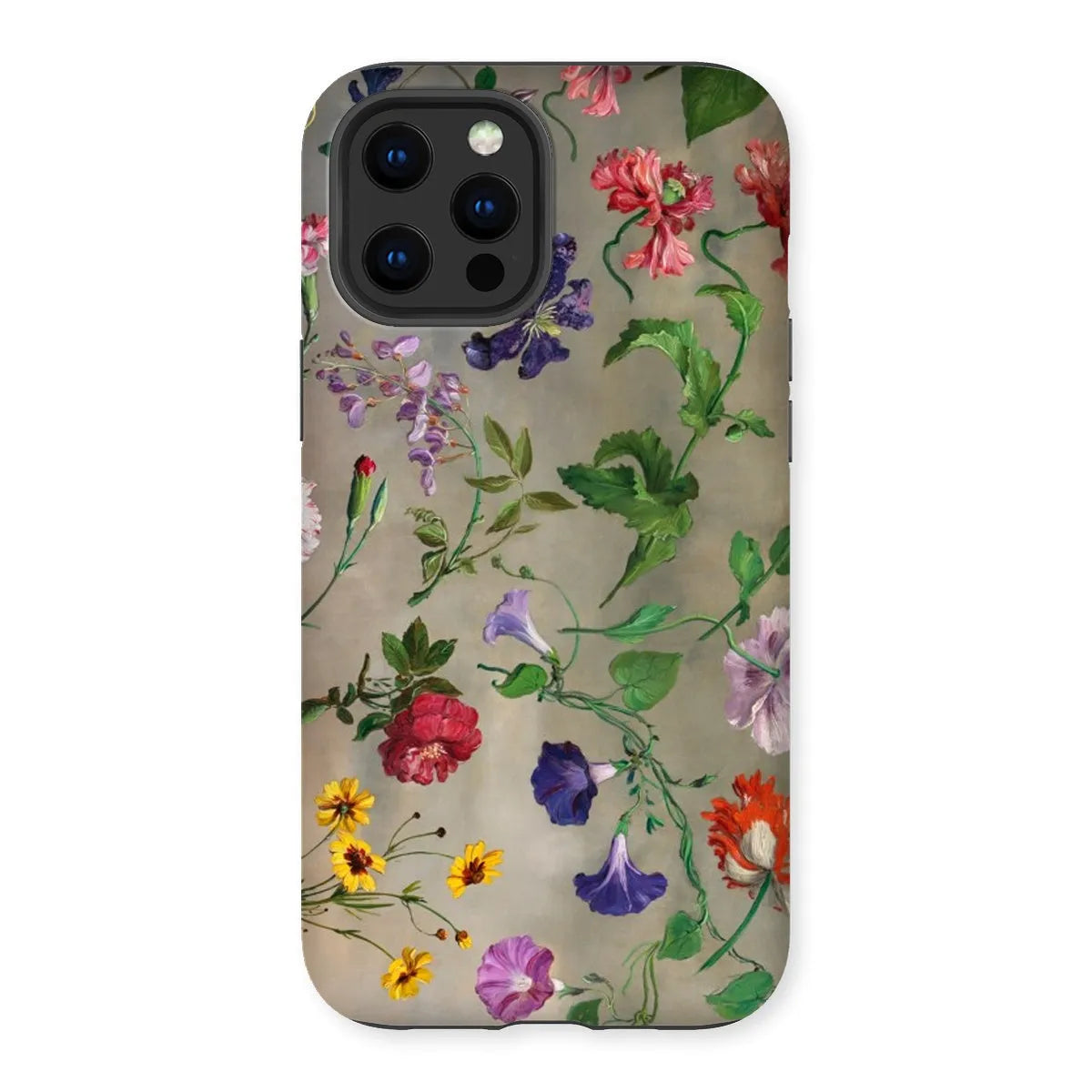 Studies Of Flowers - Art Phone Case - Jacques–laurent Agasse - Iphone 12 Pro Max / Matte - Mobile Phone Cases
