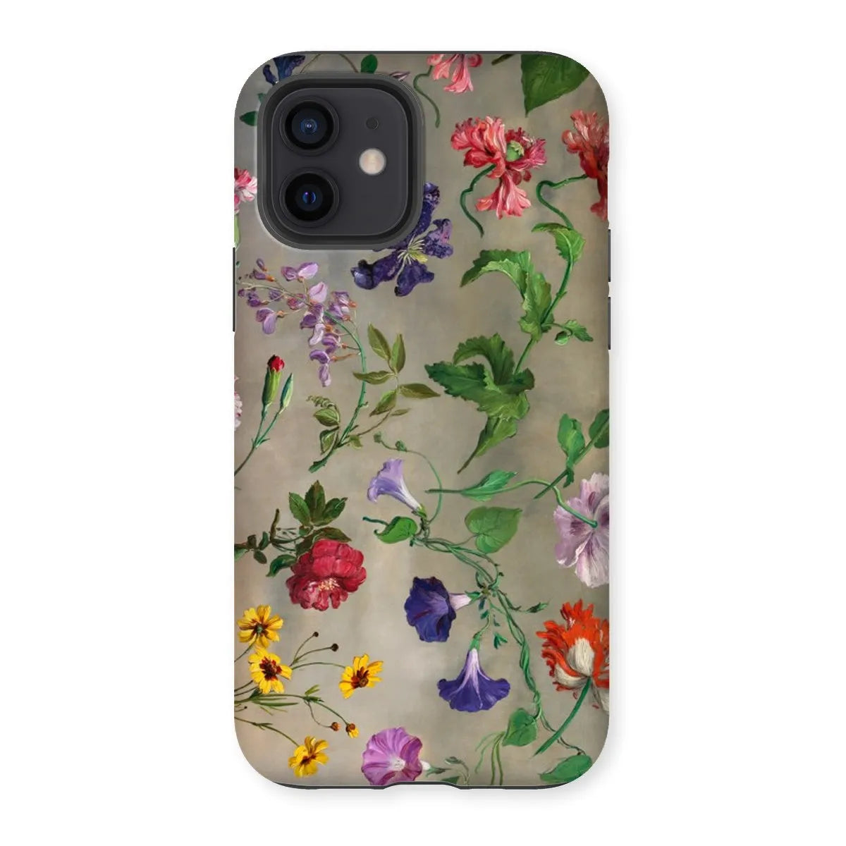 Studies Of Flowers - Art Phone Case - Jacques–laurent Agasse - Iphone 12 / Matte - Mobile Phone Cases - Aesthetic Art