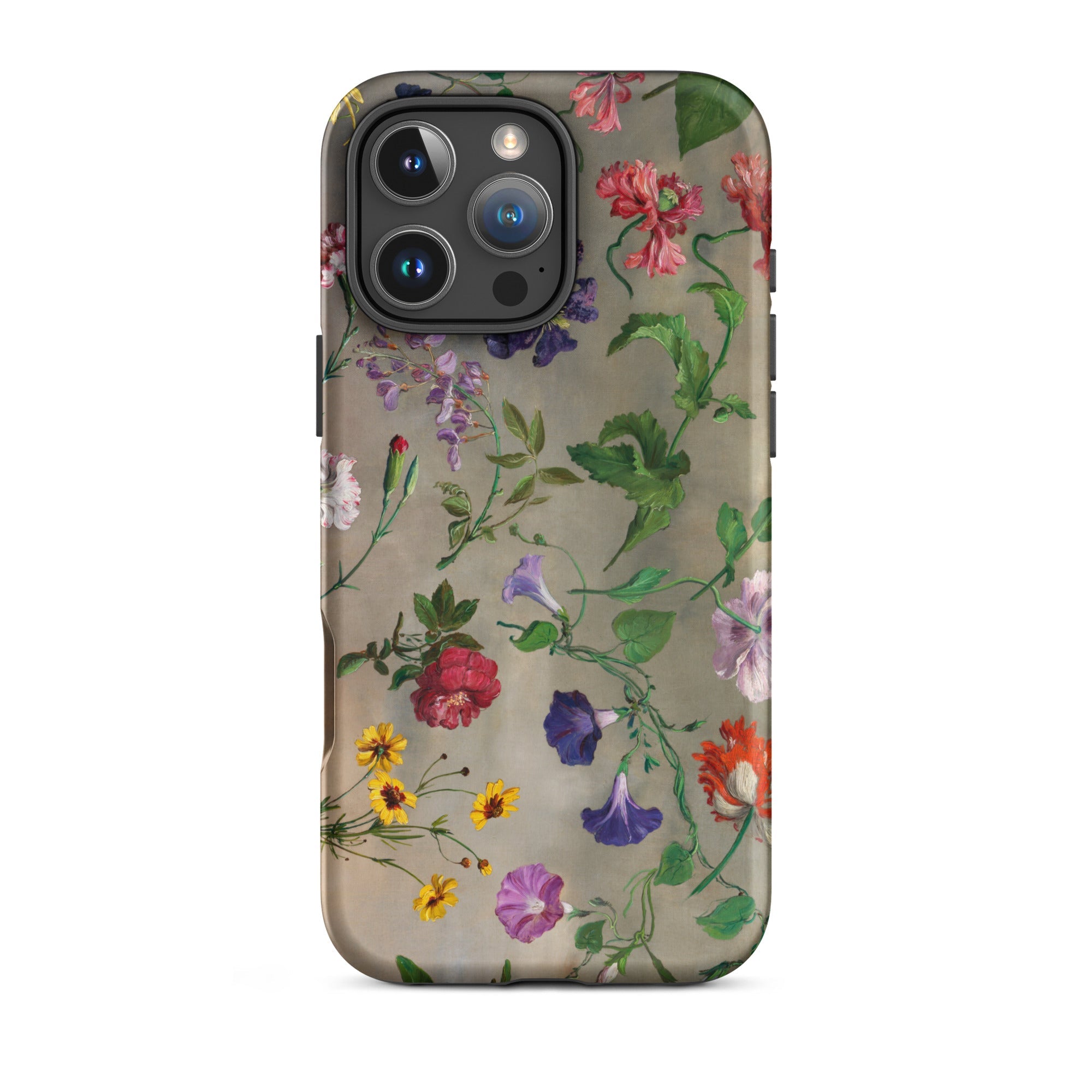 Studies of Flowers - Jacques–laurent Agasse Iphone Case, 16 Pro Max / Matte, Floral Patterned Phone Case
