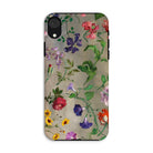 Studies of Flowers Jacques–laurent Agasse Iphone Case, Xr / Matte, Floral Patterned Smartphone Case Colorful Flowers Beige Background
