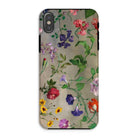 Studies of Flowers Jacques–laurent Agasse Iphone Case, Xs / Matte, Floral Patterned Smartphone Case Colorful Flowers Leaves Beige Background