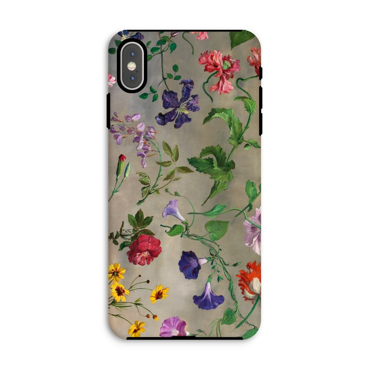 Studies of Flowers Jacques–laurent Agasse Iphone Case, Xs Max / Matte, Floral Patterned Smartphone Case Colorful Flowers Leaves Light